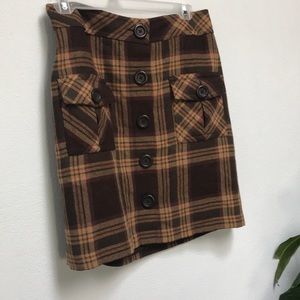 vintage ann taylor loft plaid mini skirt